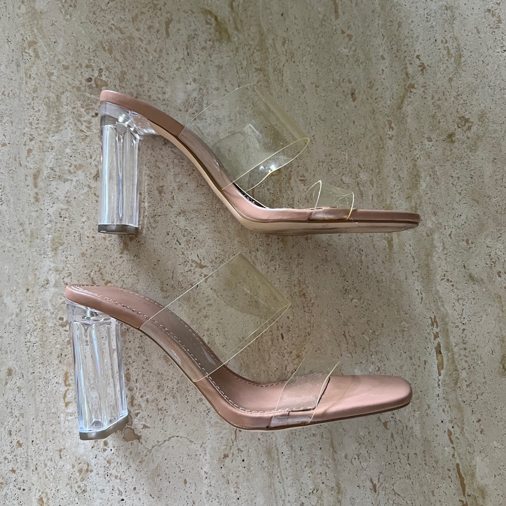 Zara lucite heels size 37